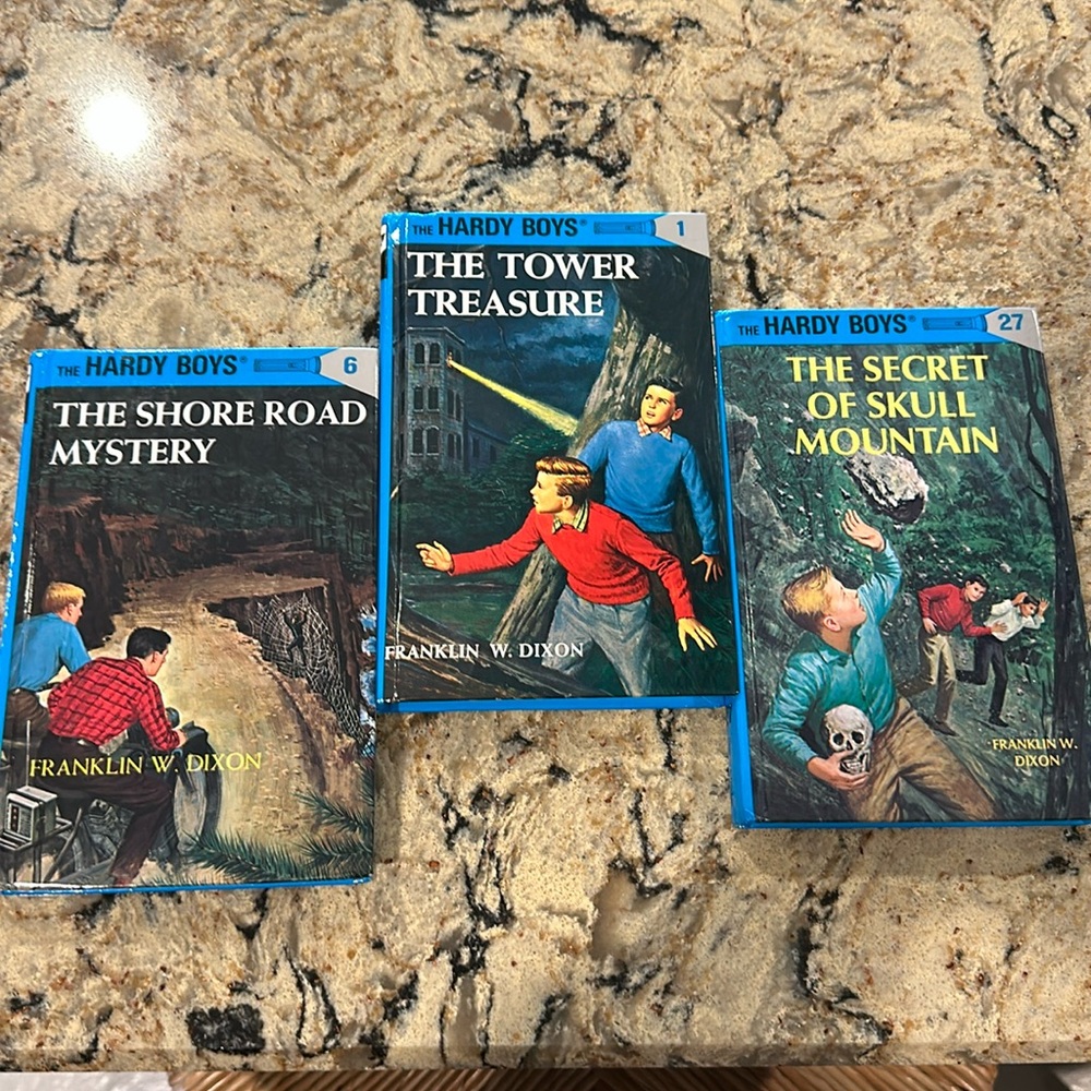 Vintage Hardy Boys Books numbers1, 6 and 27. Sold together.